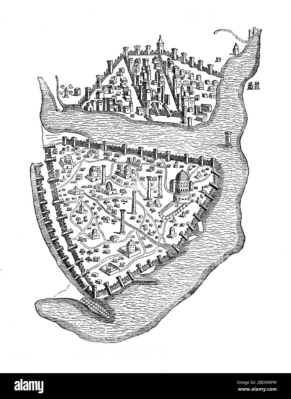 Constantinopla Cristiana, siglo XI Foto de stock