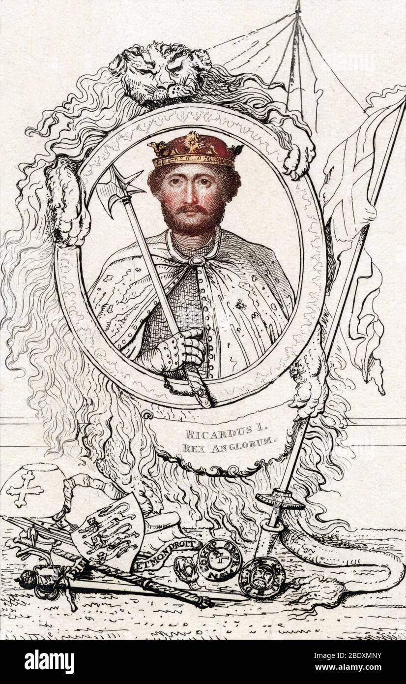Richard I, Rey de Inglaterra Foto de stock