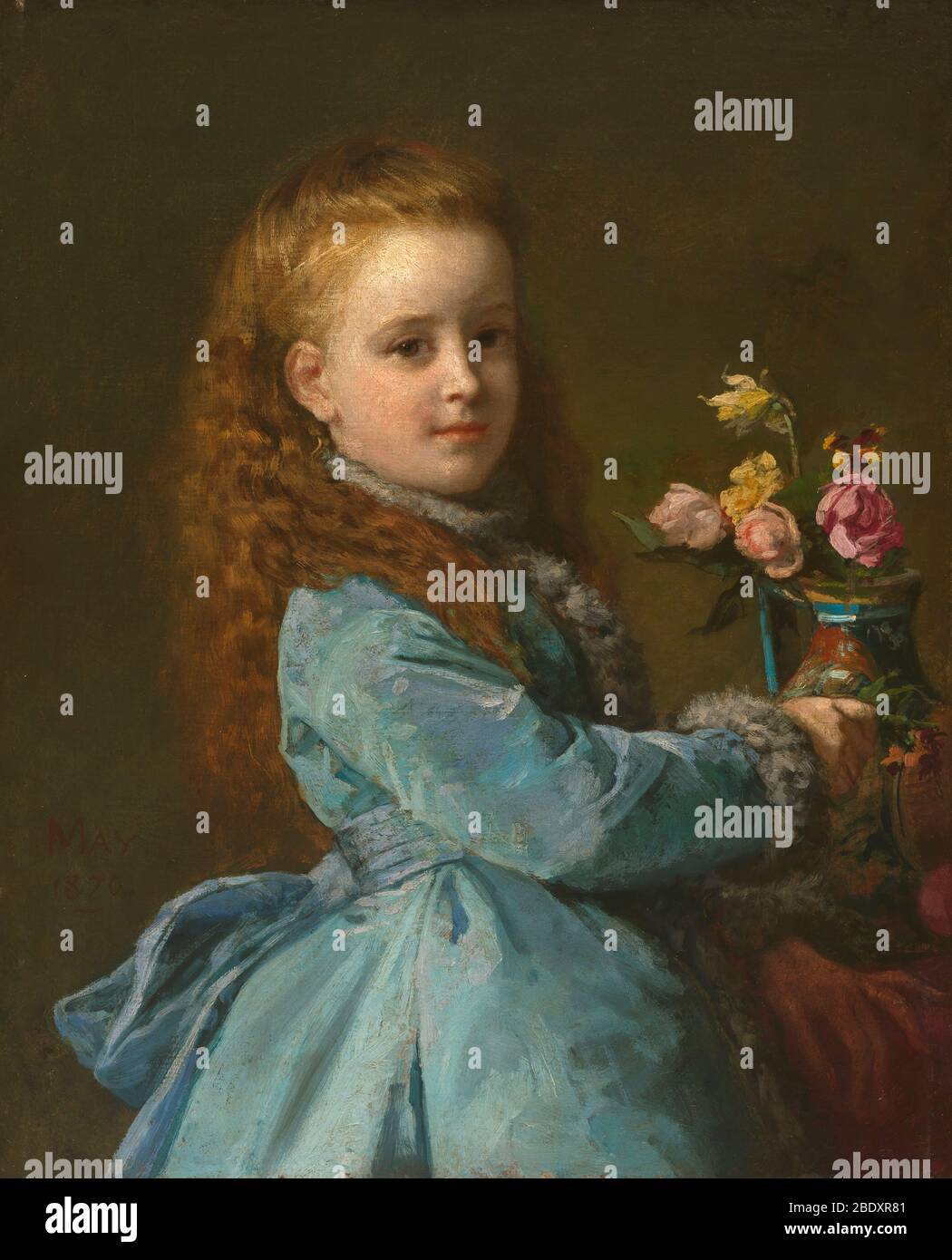 Young Edith Wharton, 1870 Foto de stock