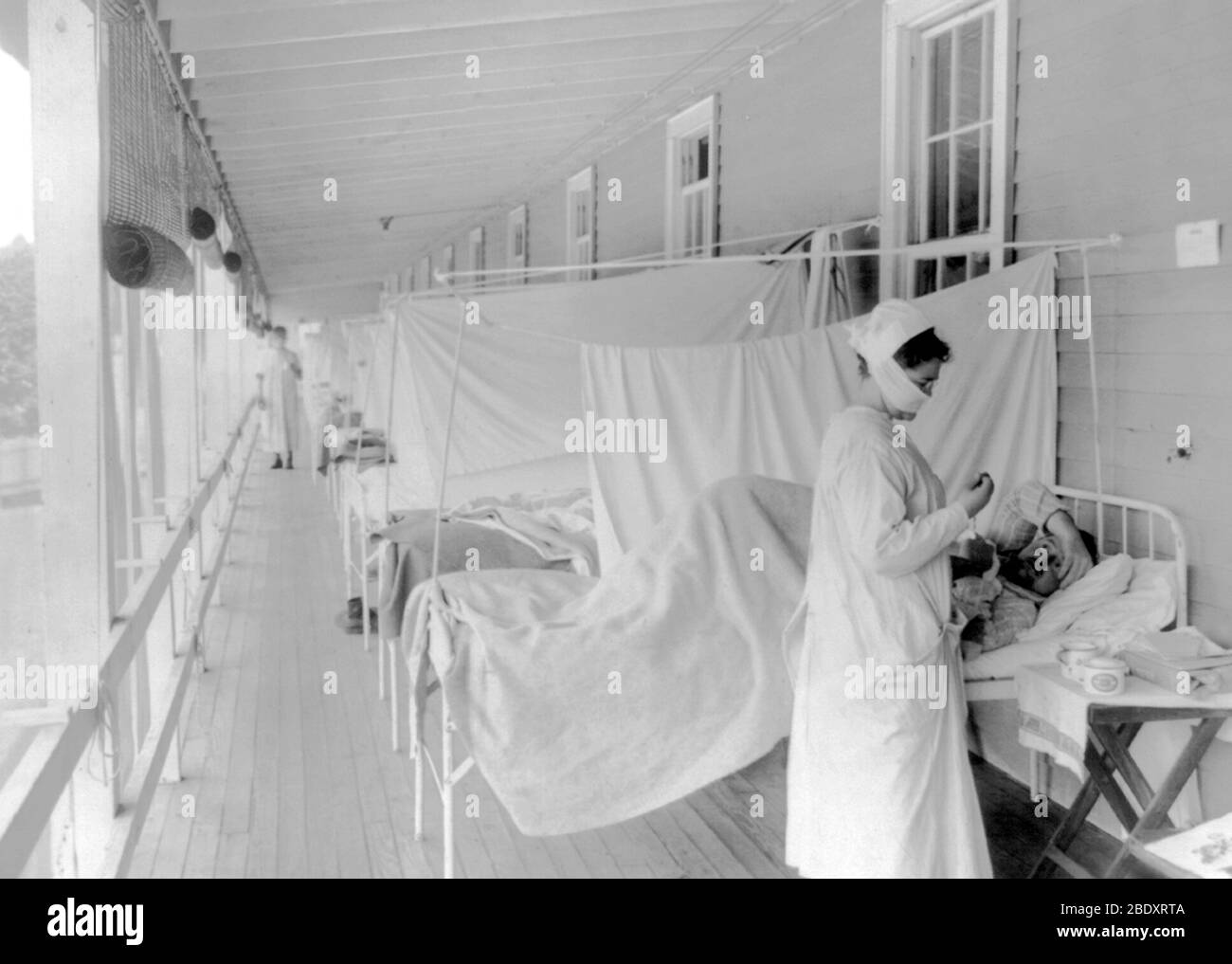 Pandemia de gripe española, 1918 Foto de stock