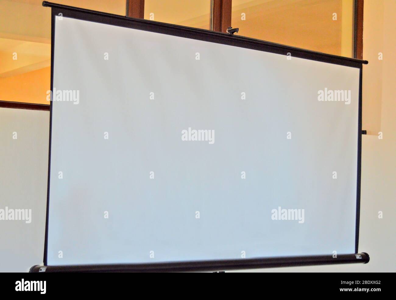 Hoja de proyector en blanco transparente, pizarra blanca para reuniones de  negocios para proyección de vídeo, proyecciones en blanco en interiores para  salas de reuniones y pantalla blanca limpia Fotografía de stock -
