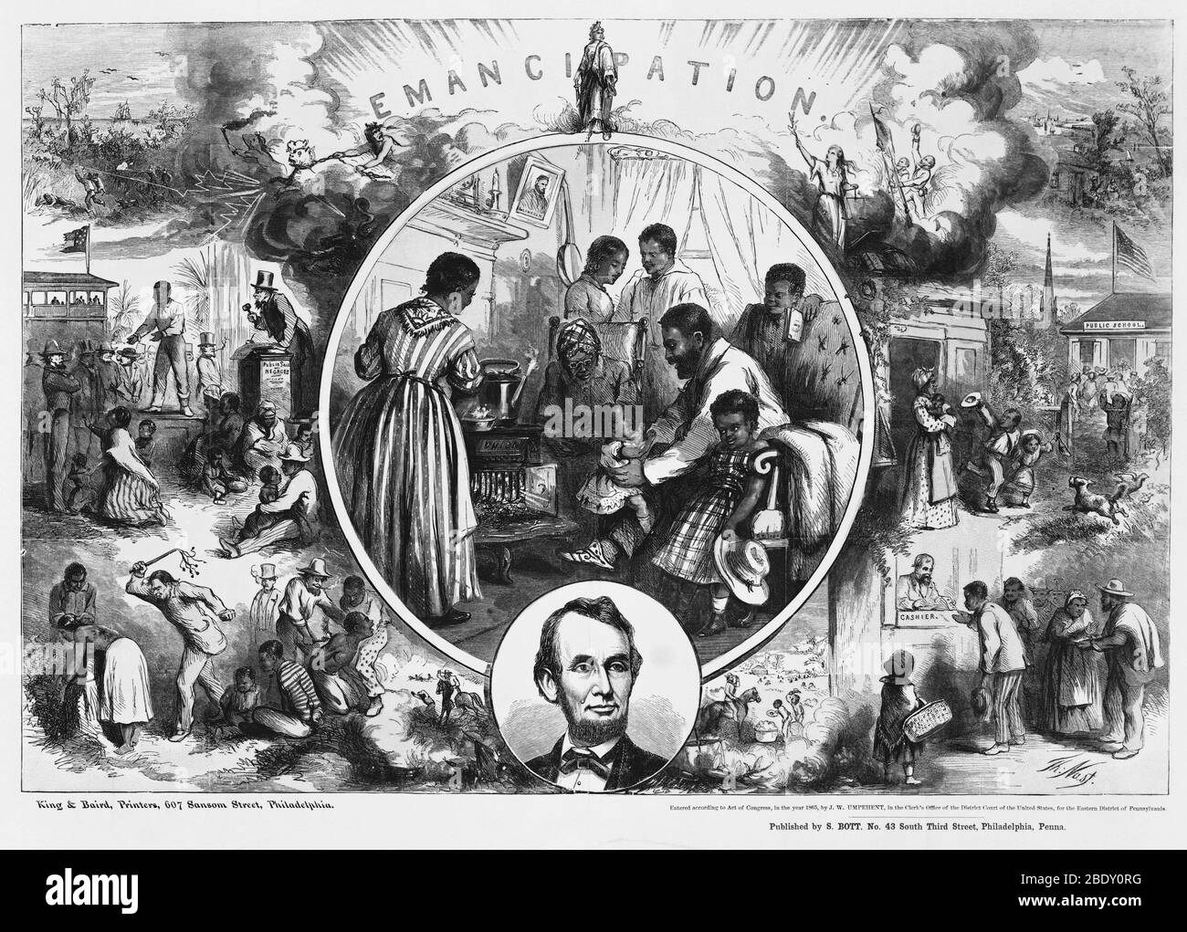 Efectos de la Proclamación de Emancipación Foto de stock