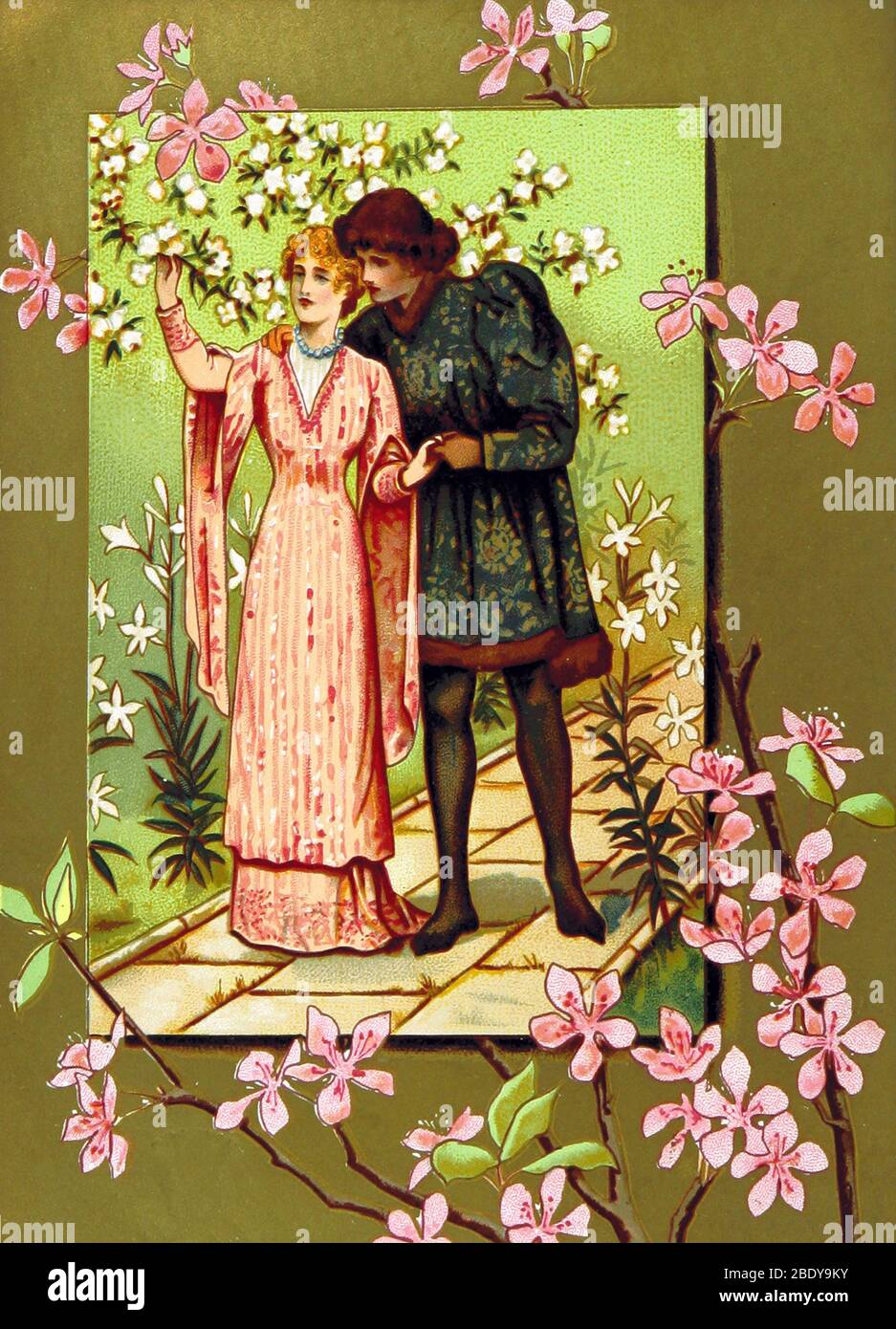 Día de San Valentín, 1883 Foto de stock