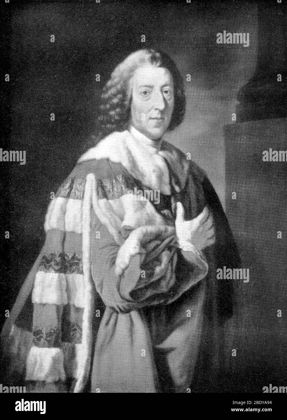 William Pitt el Viejo, primer Ministro británico Foto de stock