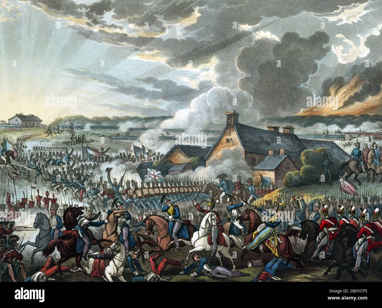 Batalla de Waterloo, 1815 Foto de stock