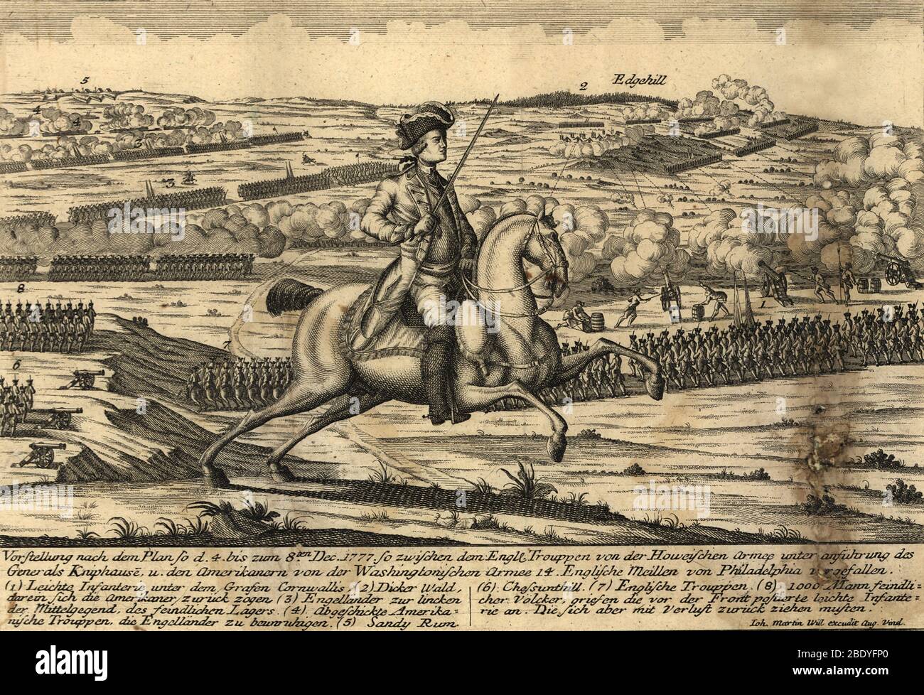 Batalla de White Marsh, 1777 Foto de stock