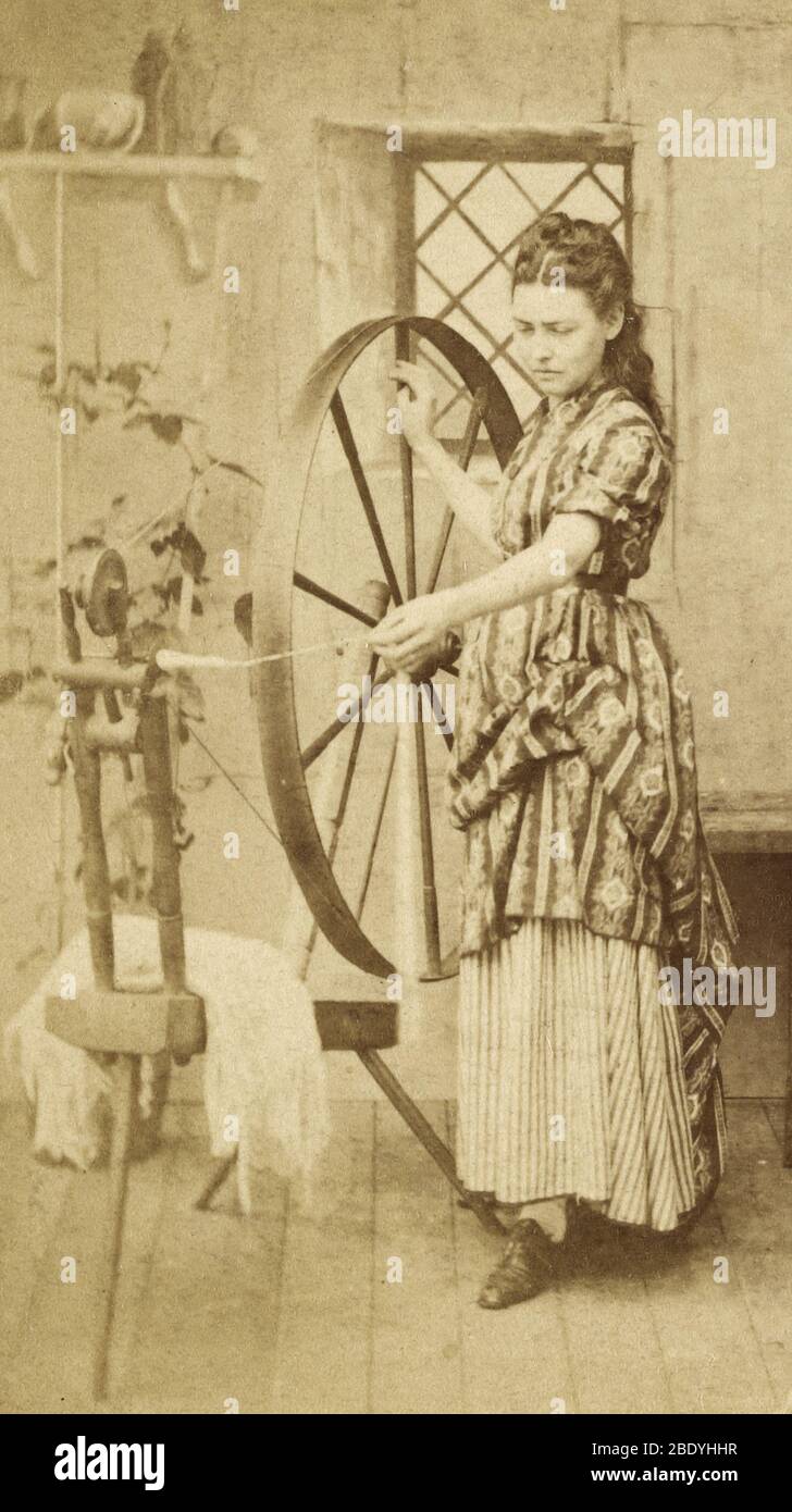 Rueda giratoria de la antigua moda, 1874 Foto de stock