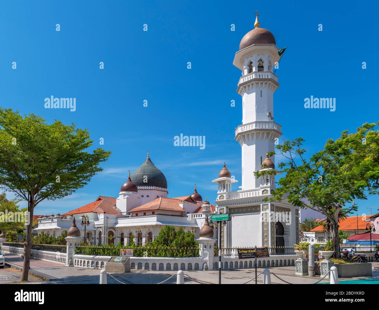 Mezquita Kapitan Keling (Masjid Kapitan Keling), distrito colonial, Ciudad de George, Penang, Malasia Foto de stock