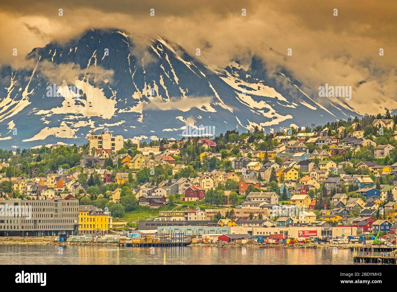 La ciudad de Tromso, Noruega Foto de stock