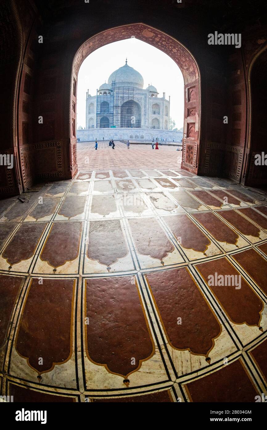 Taj Mahal interior, Agra, Uttar Pradesh, India Foto de stock