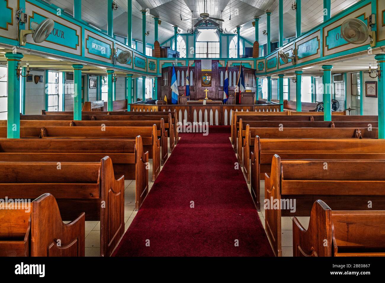 Iglesia Metodista de Philipsburg Saint Martin West Indies Foto de stock