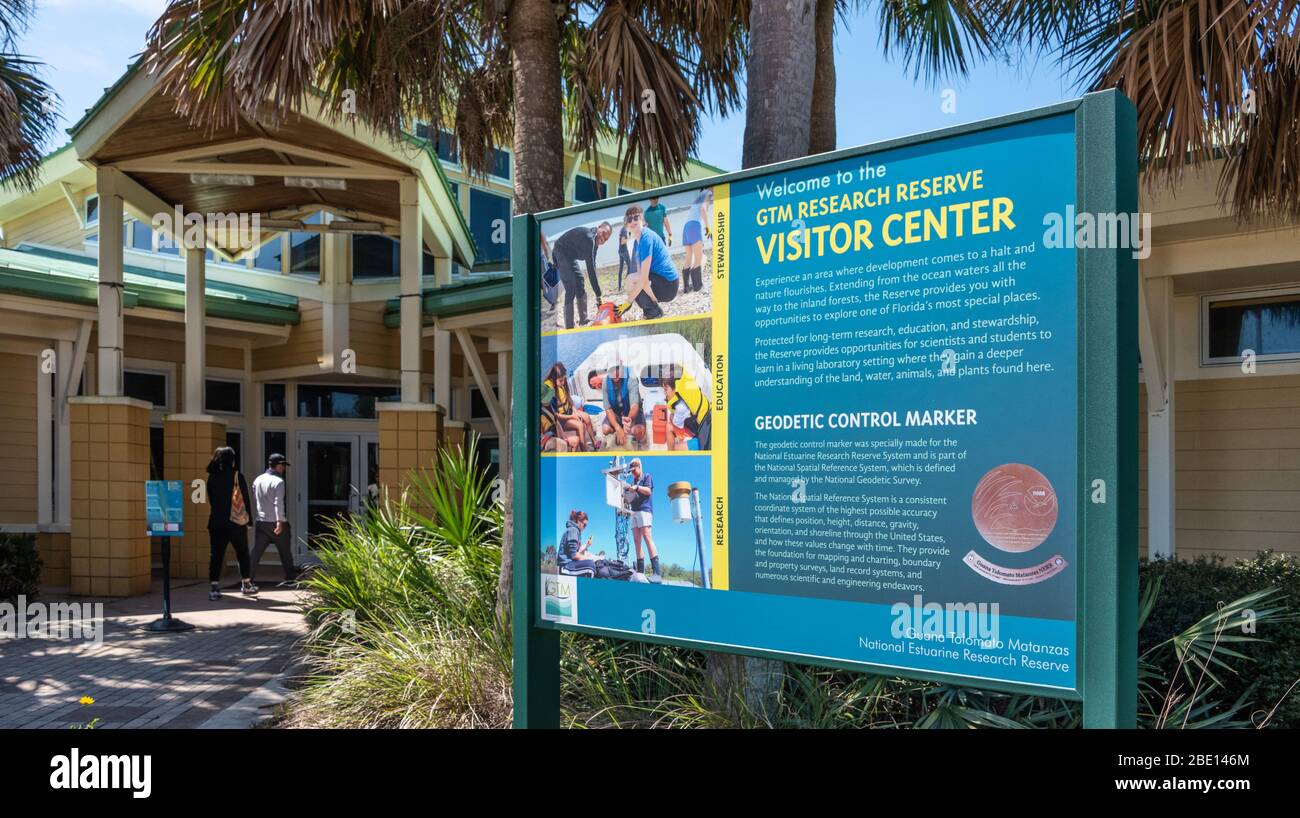 Centro de Visitantes de la Reserva de Investigación GTM en Ponte Vedra Beach, Florida cerca de St. Augustine. (EE. UU.) Foto de stock