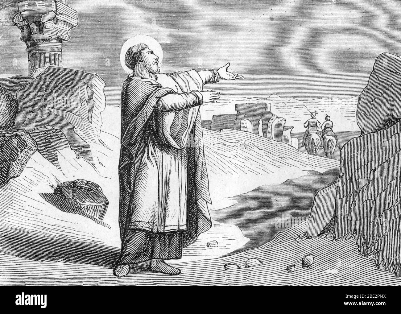 Representación de san Eusebe de Verceil (Eusebio di Vercelli ou Eusebio