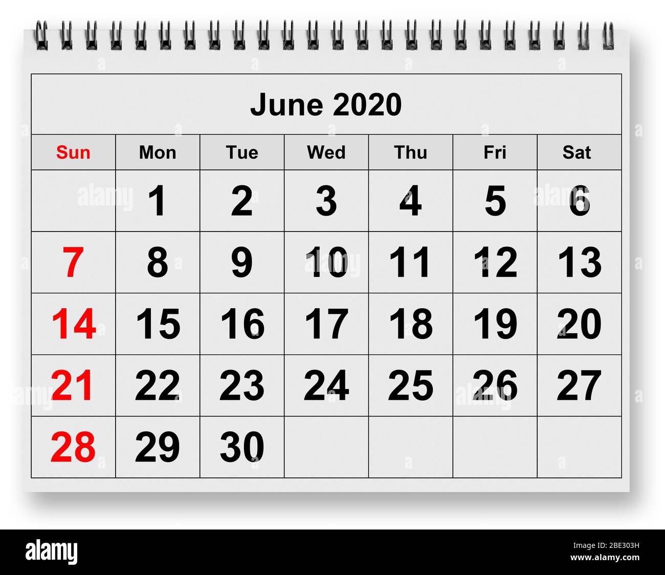 Mes De Junio Calendario Calendario junio 2020 mes fotografías e imágenes de alta resolución - Alamy