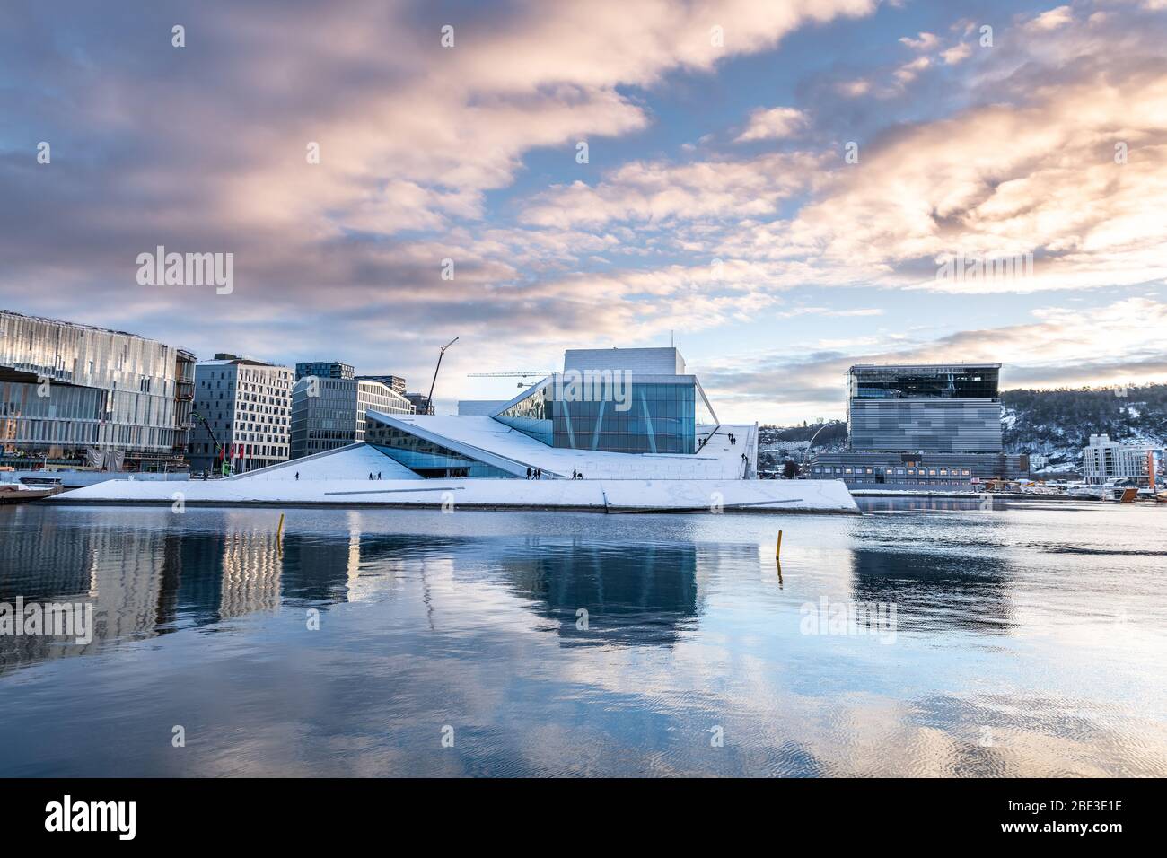 Oslo en invierno, Noruega Foto de stock