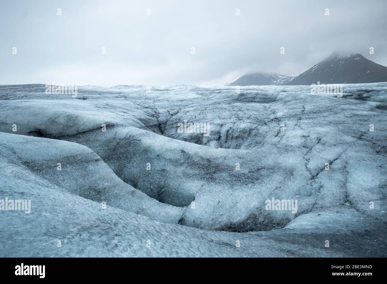 Hermoso paisaje en un glaciar Foto de stock