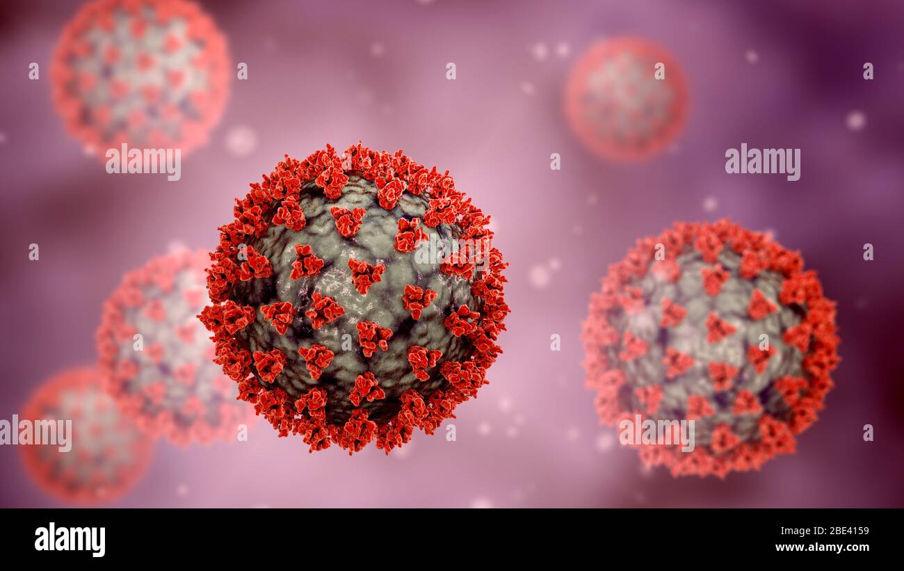 Partículas De Coronavirus Covid-19, Ilustración. El Coronavirus SARS ...