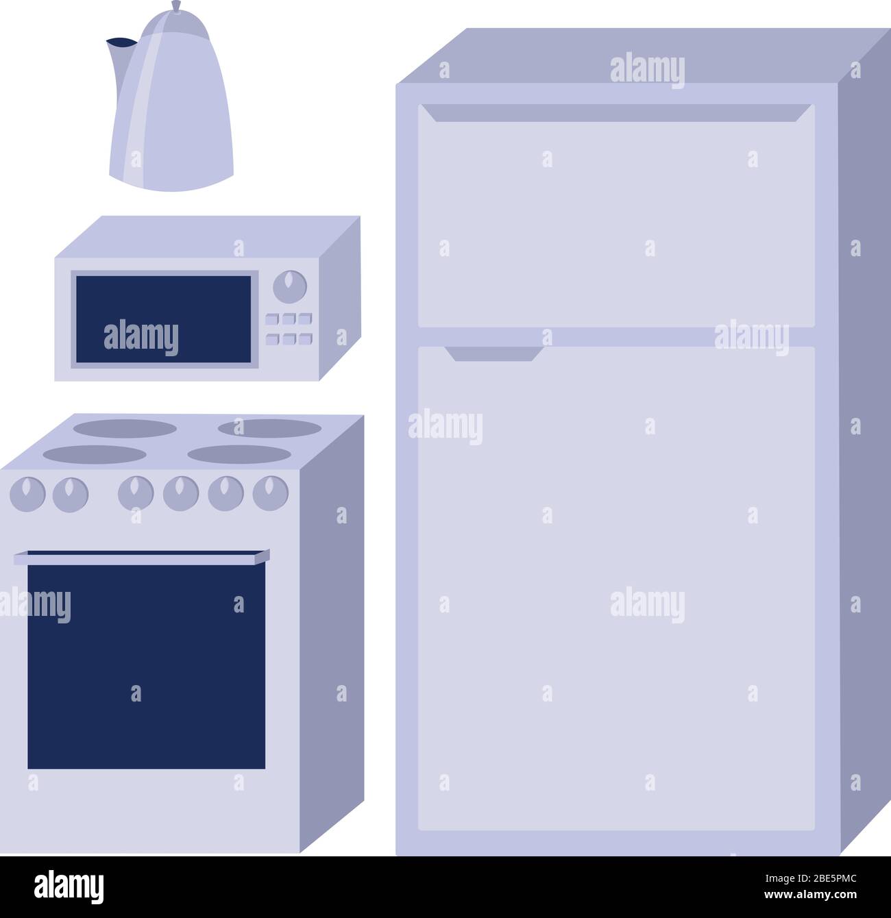 Conjunto de cocina, electrodomésticos, electrónica para el hogar Imagen  Vector de stock - Alamy