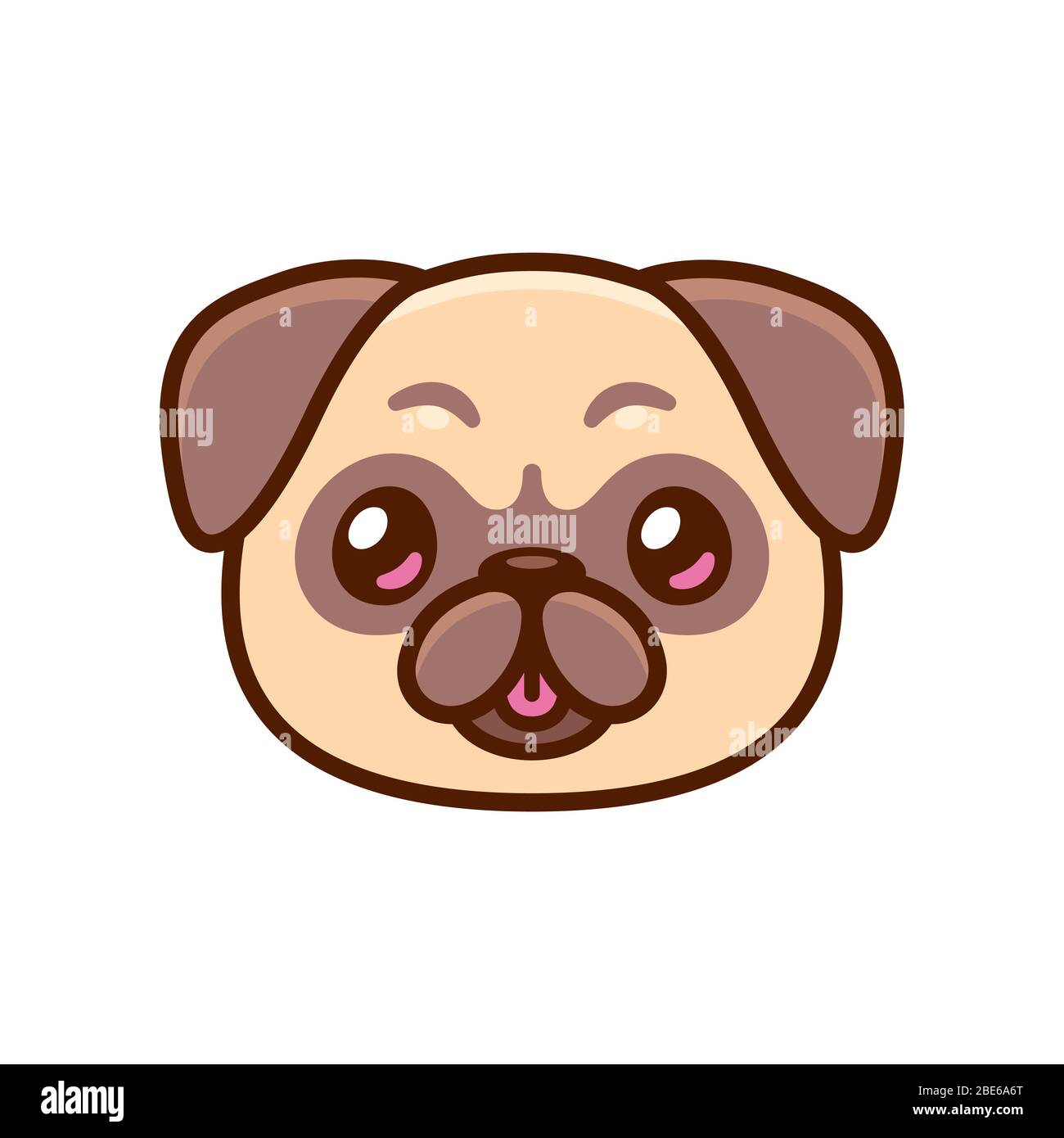 Cara de pug de dibujos animados con lengüeta que sobresale. Dibujo de retrato de perro kawaii, ilustración de imágenes prediseñadas vectoriales Imagen Vector de stock - Alamy Cara de pug de dibujos animados con lengüeta que sobresale. Dibujo de retrato de perro kawaii, ilustración de imágenes prediseñadas vectoriales Imagen Vector de stock - Alamy
