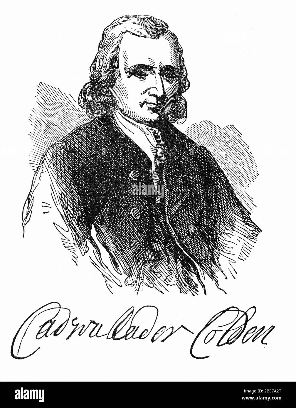 Cadwallader David Colden (1688 – 1776) médico, científico natural, vicegobernador y gobernador interino de la Provincia de Nueva York. Foto de stock