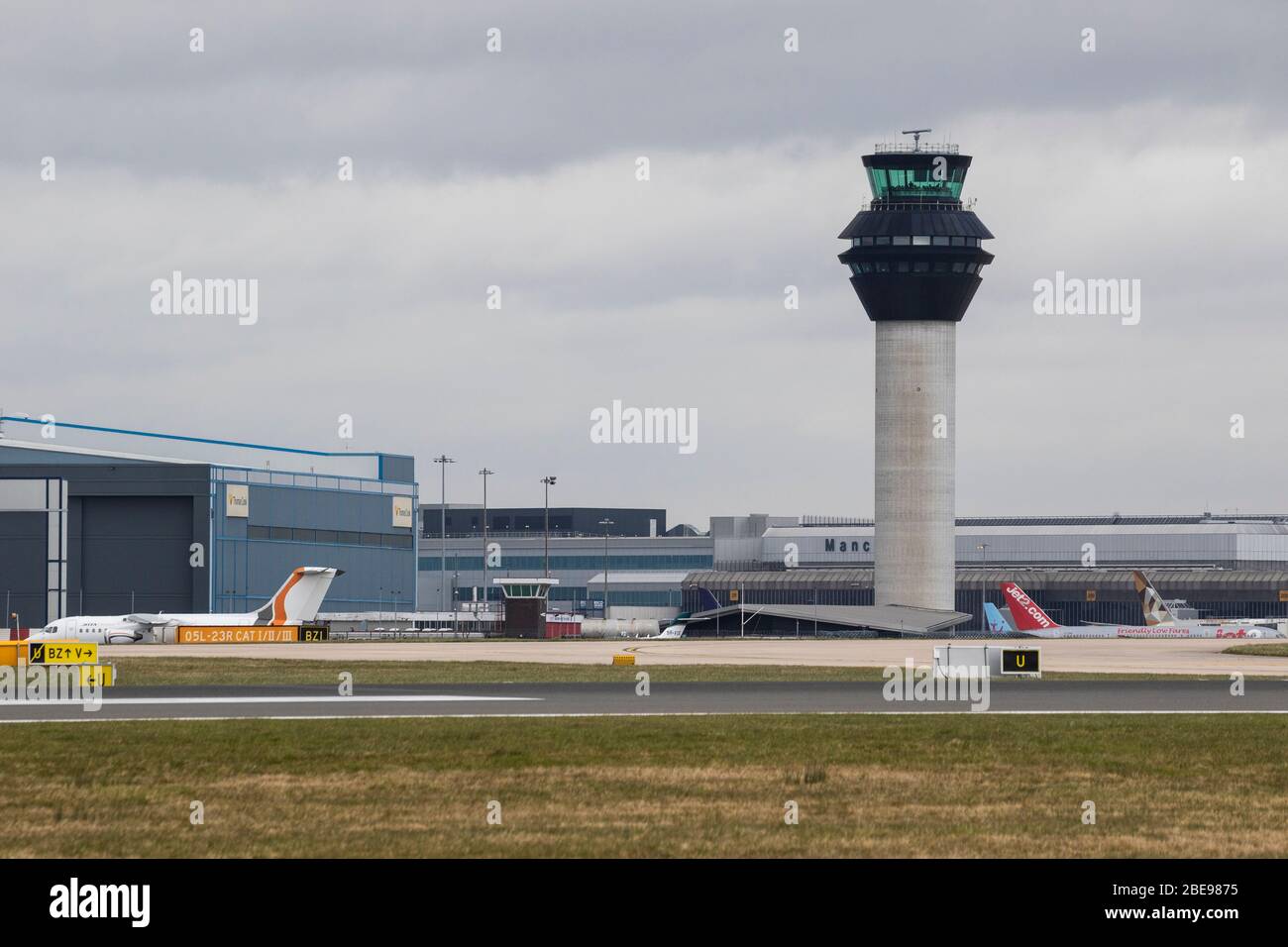 Torre de Control del Aeropuerto de Manchester Foto de stock