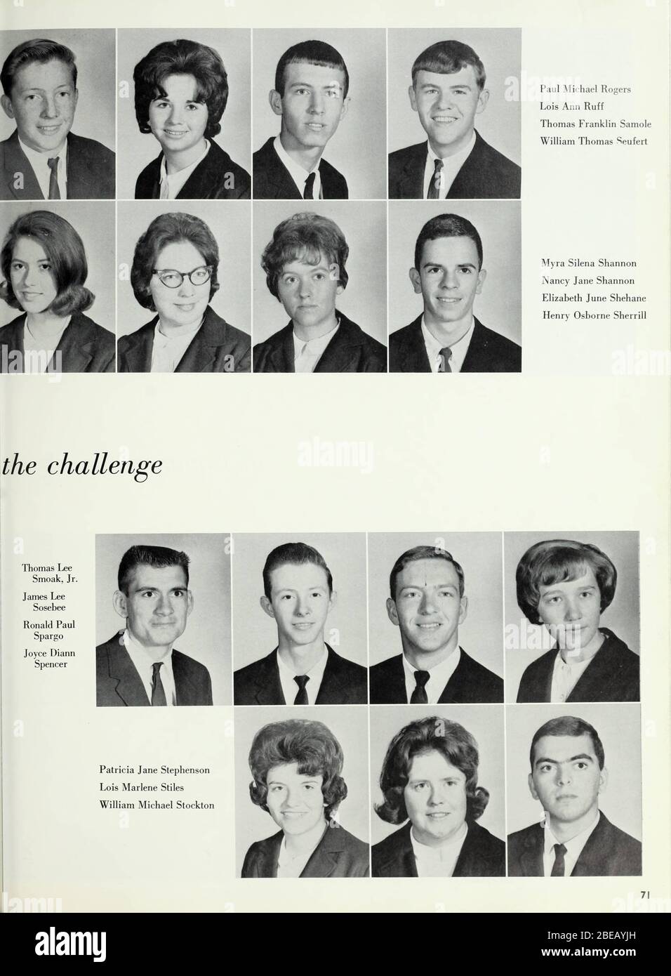 'Astron [1965]; el anuario anual 1965 para Hunter Huss High School en Gastonia, NC.; 1965date QS:P571,+1965-00-00T00:00:00Z/9; ' Foto de stock