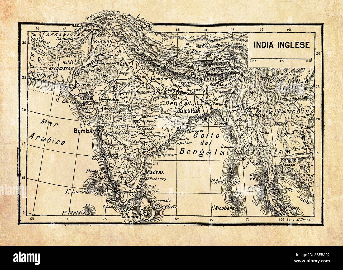 Mapa de la india antiguo fotografías e imágenes de alta resolución Alamy