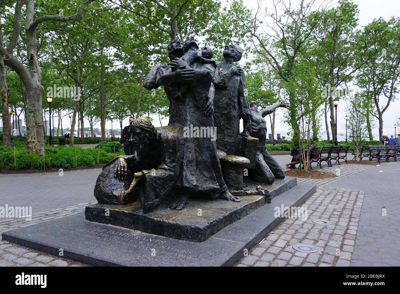 Einwanderer-Denkmal im Battery Park, Nueva York, Estados Unidos Foto de stock