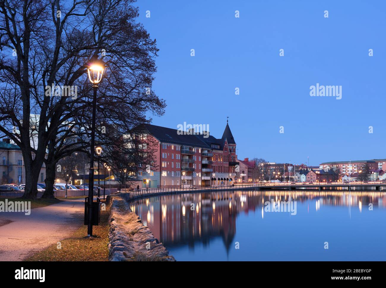 Eskilstuna, Suecia, por la noche Foto de stock