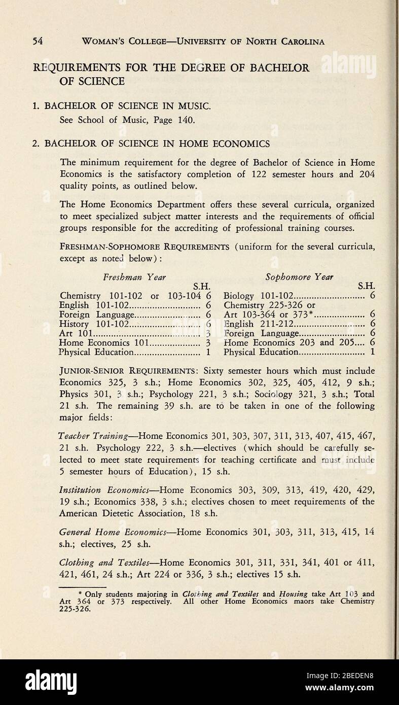 'Boletín del Colegio de mujeres de la Universidad de Carolina del Norte [1943-1944]; 1943; 1944; ' Foto de stock