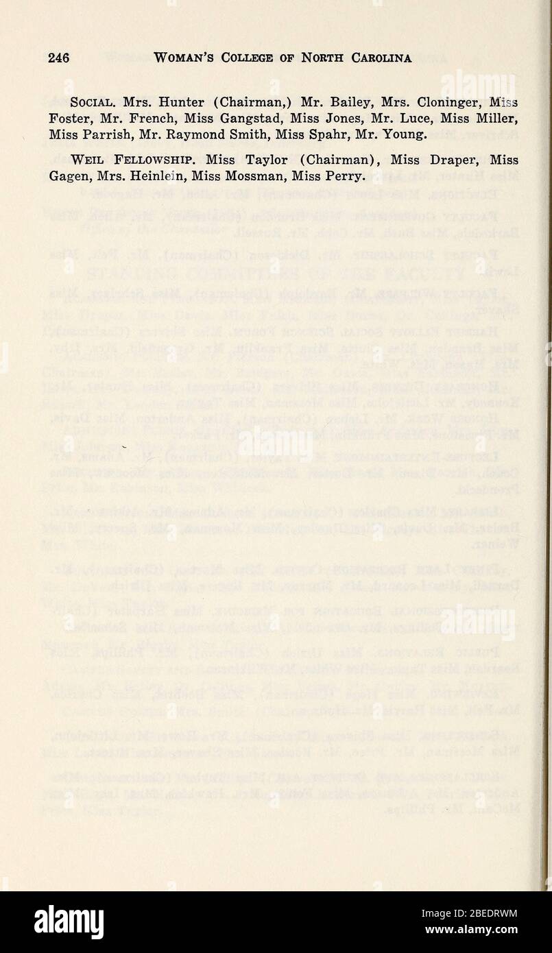 'Boletín del Colegio de mujeres de la Universidad de Carolina del Norte [1961-1962]; 1961; 1962; ' Foto de stock