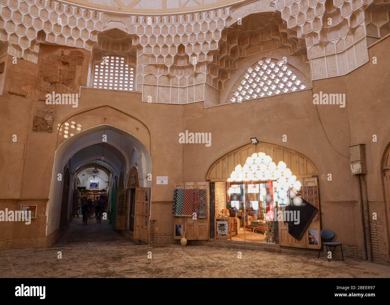 Bazar en el centro histórico de Yazd, Provincia de Yazd, Irán, Persia, Oriente Medio Foto de stock