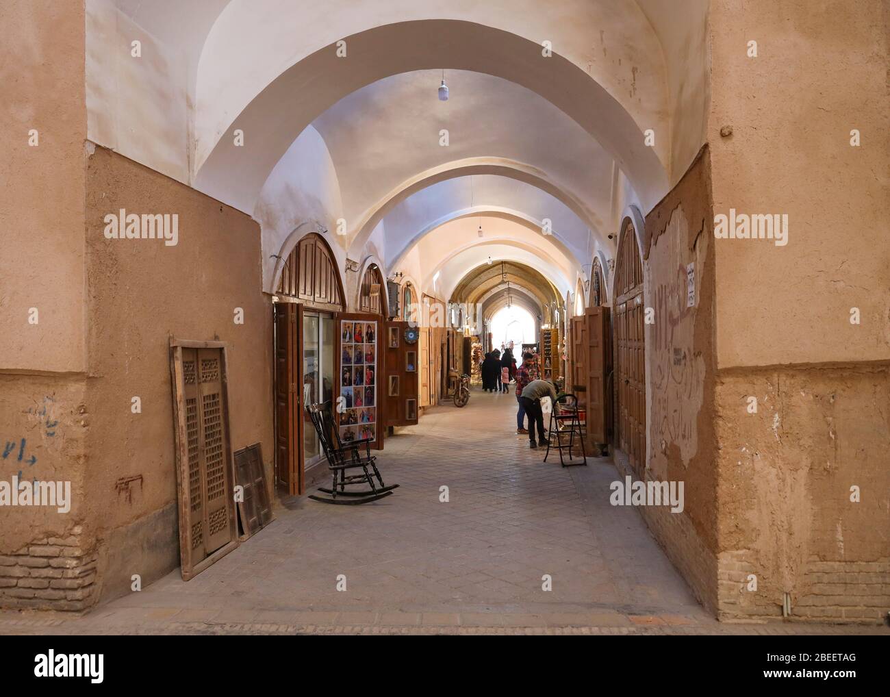 Bazar en el centro histórico de Yazd, Provincia de Yazd, Irán, Persia, Oriente Medio Foto de stock