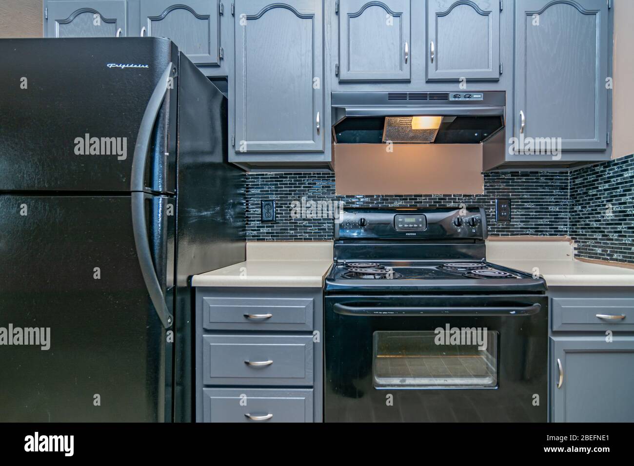Cocina en casa moderna de clase media en el medio oeste de América  Fotografía de stock - Alamy