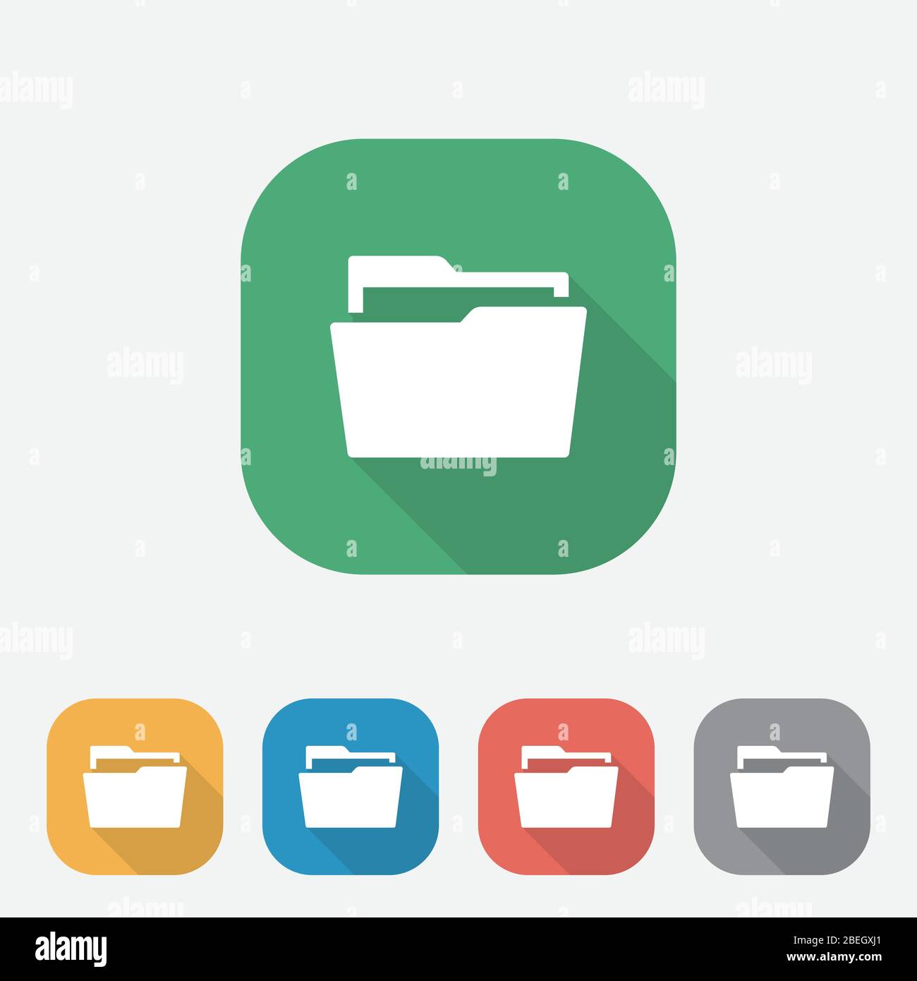 Botón de icono de carpeta en color, símbolo de carpeta, ilustración de  logotipo simple para diseño gráfico y web, IU, UX, app Imagen Vector de  stock - Alamy