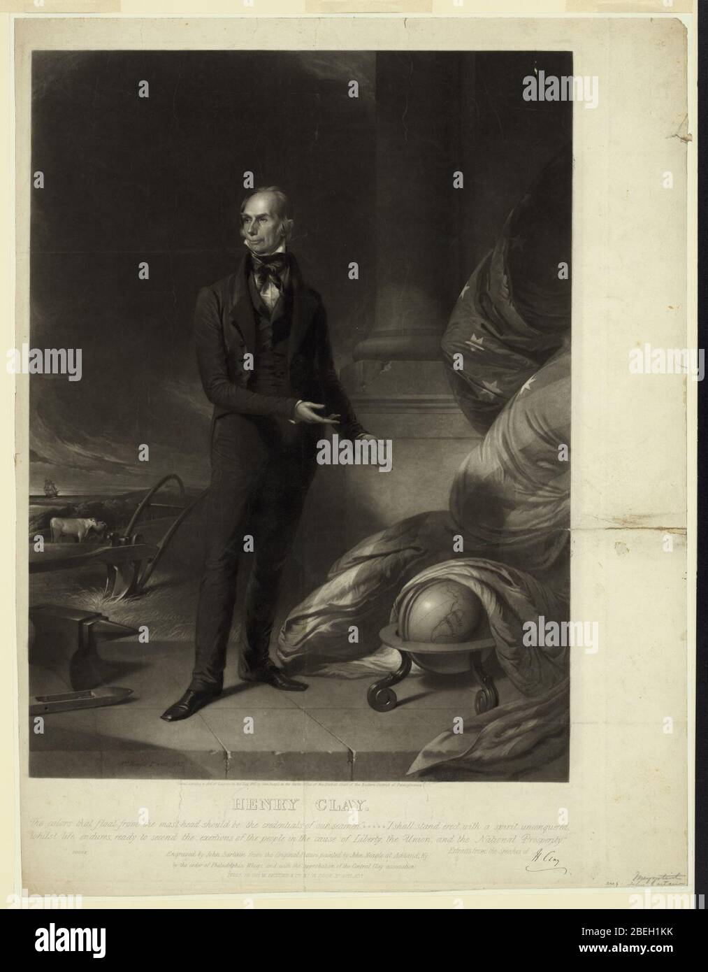 Henry Clay - Ino. Neagle, pinxit, 1843 ; grabado por John Sartain de la imagen original ... Foto de stock