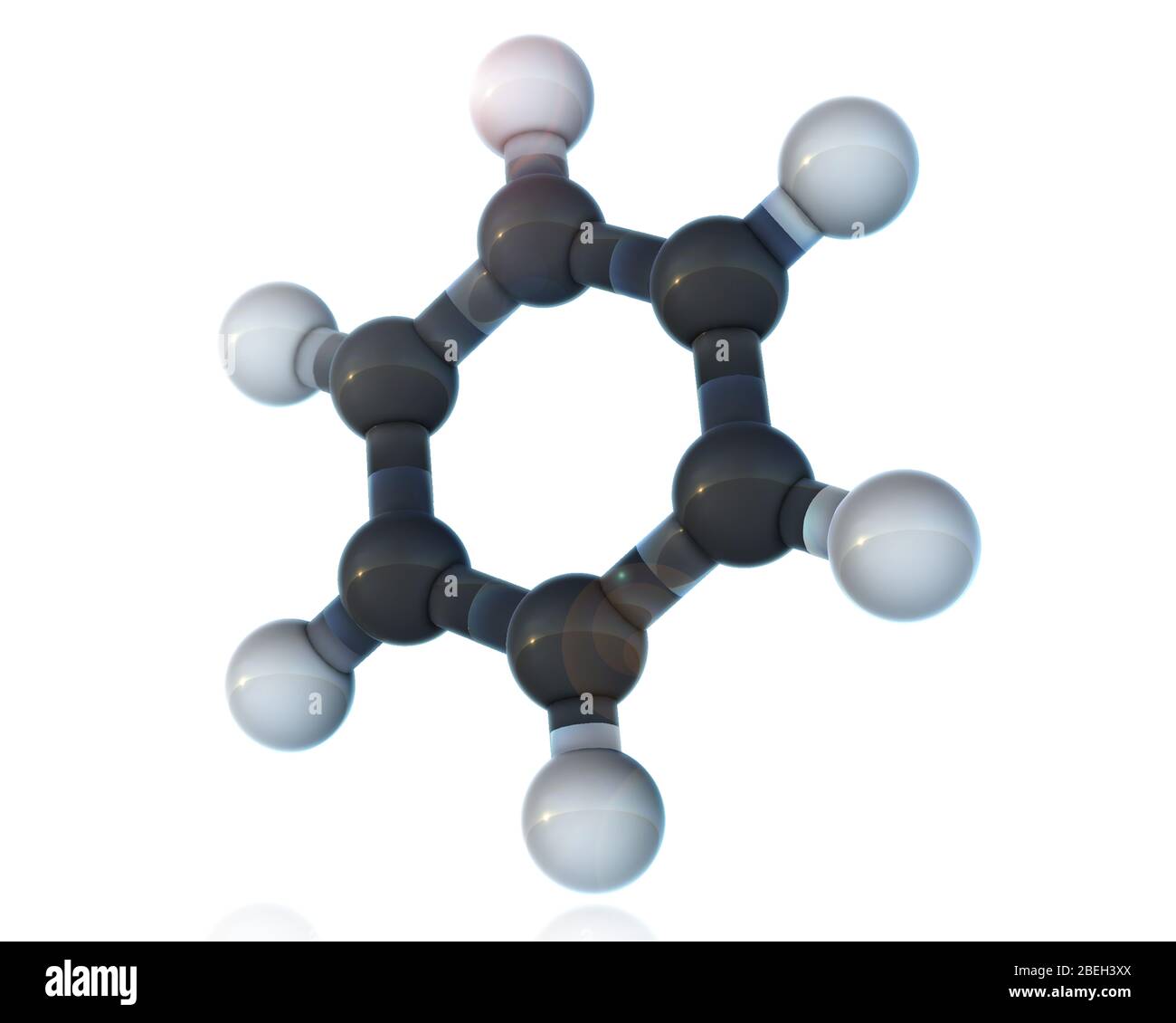 Benceno, Modelo molecular Foto de stock