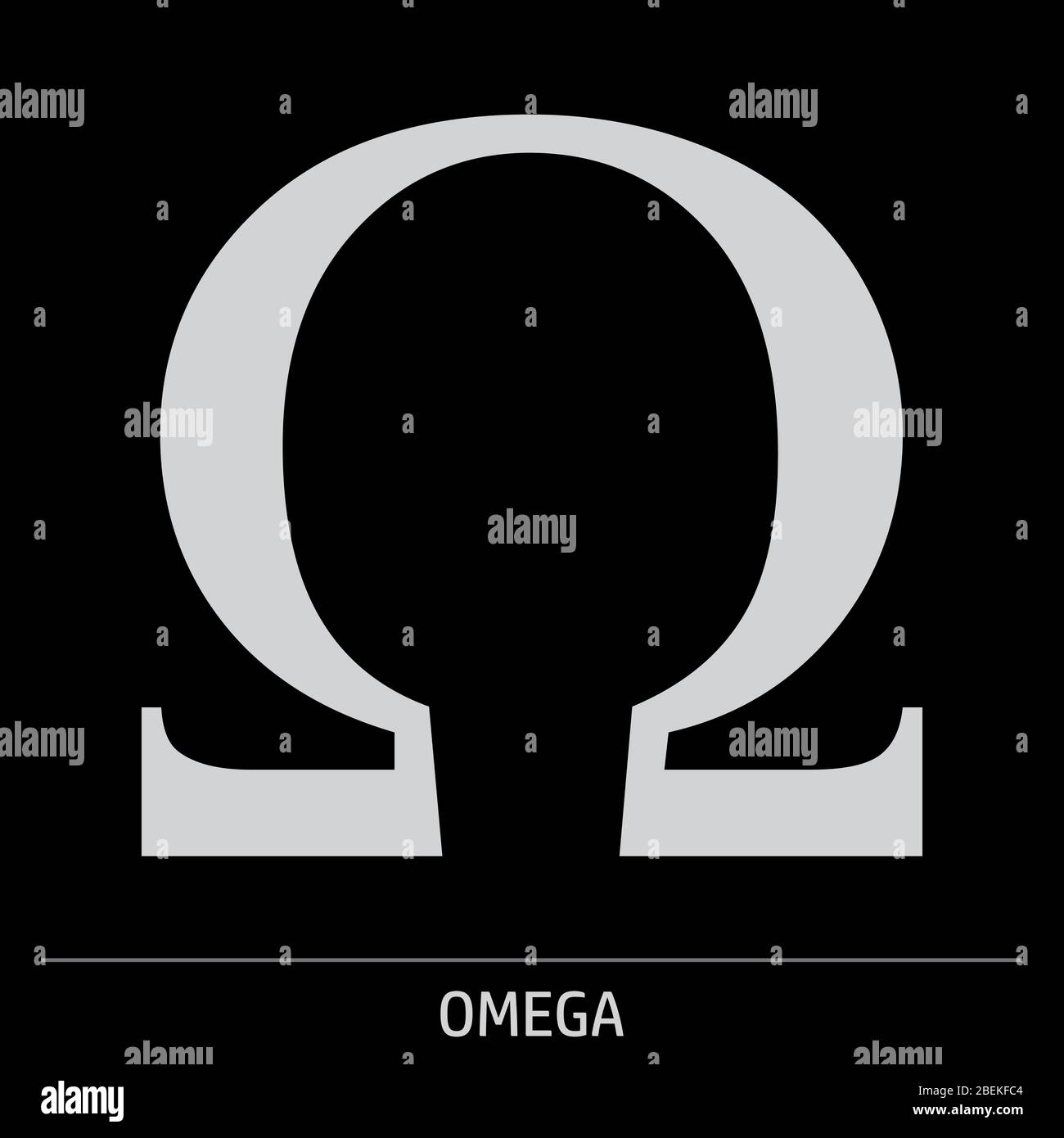 Ilustración del icono Omega Imagen Vector de stock - Alamy
