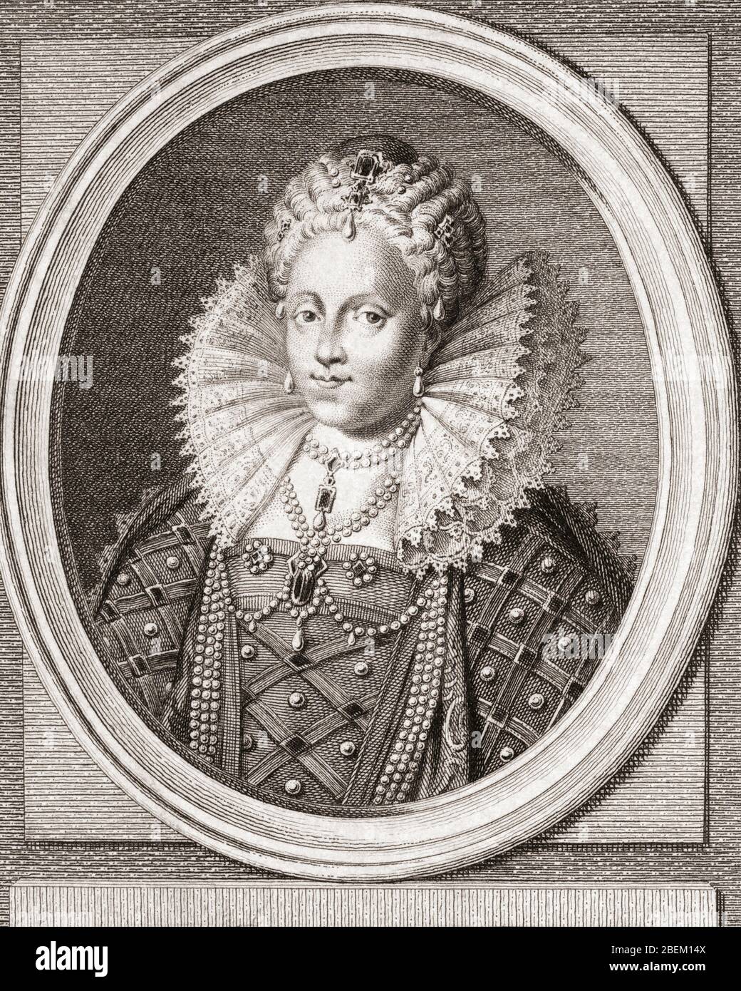 Elizabeth I, 1533 - 1603. Reina de Inglaterra. De un grabado fechado 1785 por Reiner Vinkeles después de una obra de Jacobus compra. Foto de stock