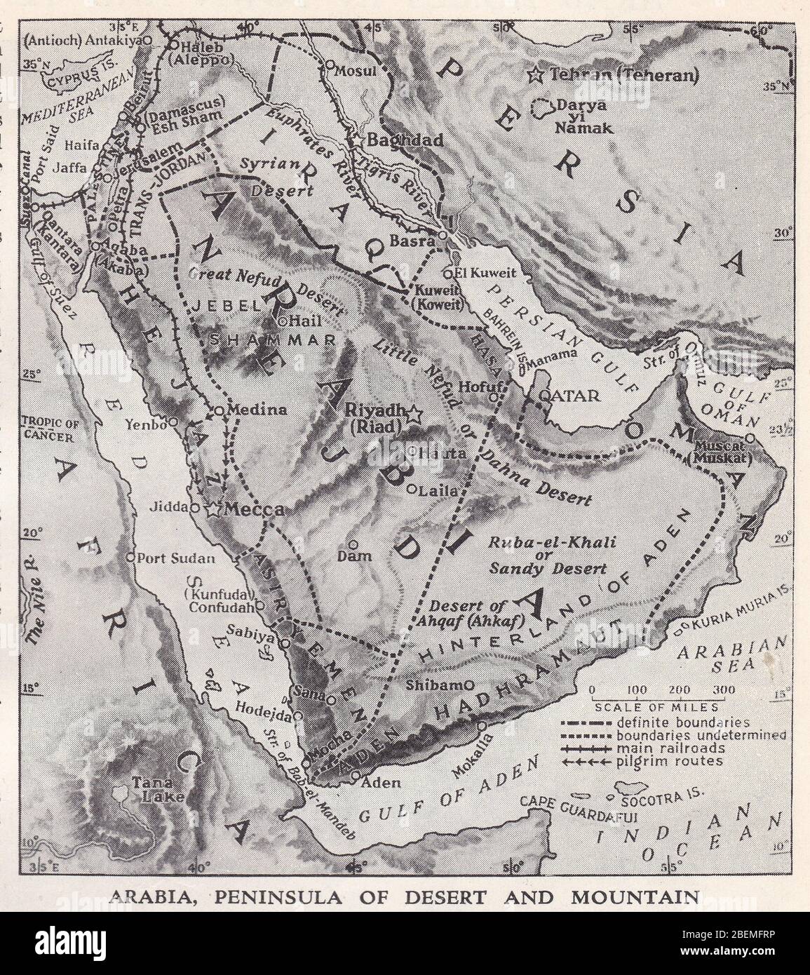 Mapa De Arabia De La D Cada De 1930 Pen Nsula Del Desierto Y Monta A   Mapa De Arabia De La Decada De 1930 Peninsula Del Desierto Y Montana 2bemfrp 