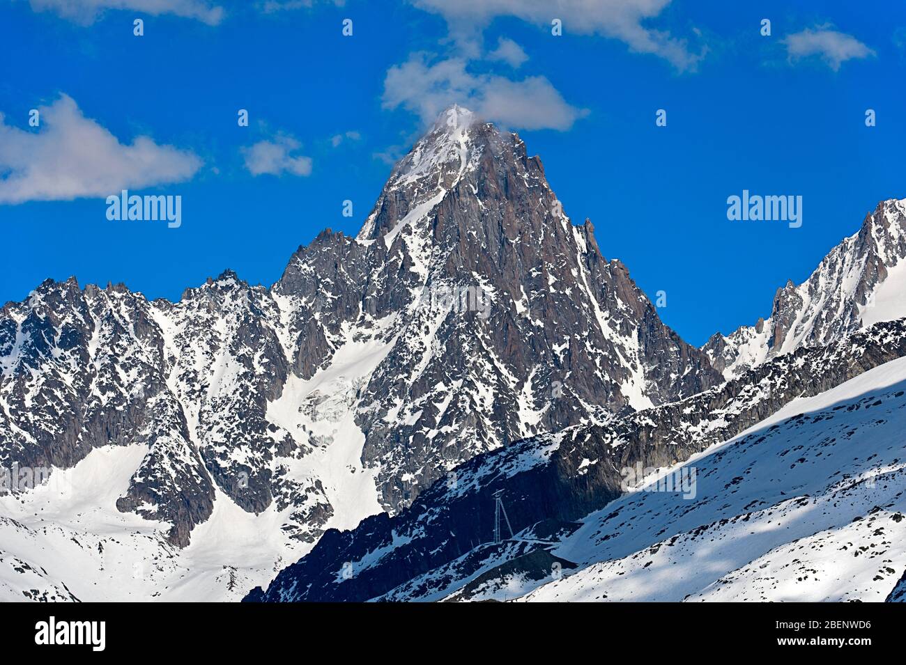 Aiguille du Chardonnet, macizo del Mont Blanc, Chamonix, Alta Saboya, Francia Foto de stock