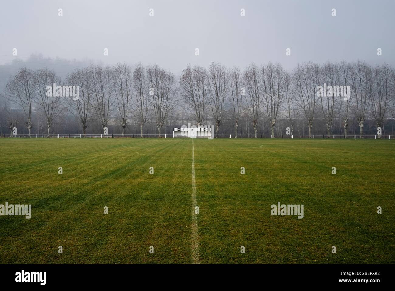 Parque de juegos de fútbol en Borgonyà, Sant Vicenç de Torelló, Osona, Cataluña (España, Europa) Foto de stock