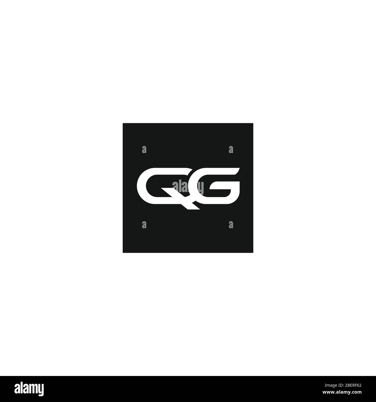 Plantilla de diseño vectorial con el logotipo de QG o el logotipo de gq
