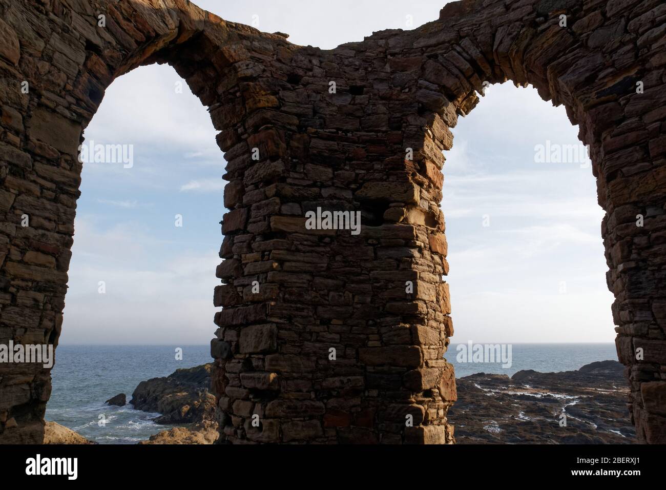 Torre de la Señora en Elie Ness en Fife Escocia. Foto de stock
