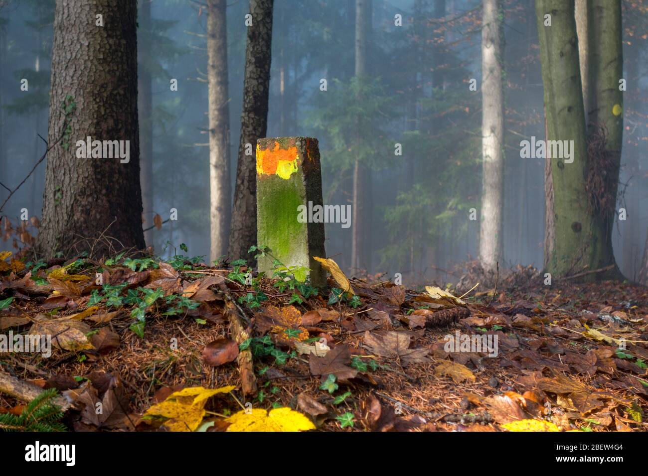 GRENZSTEIN . PIEDRA LÍMITE Foto de stock