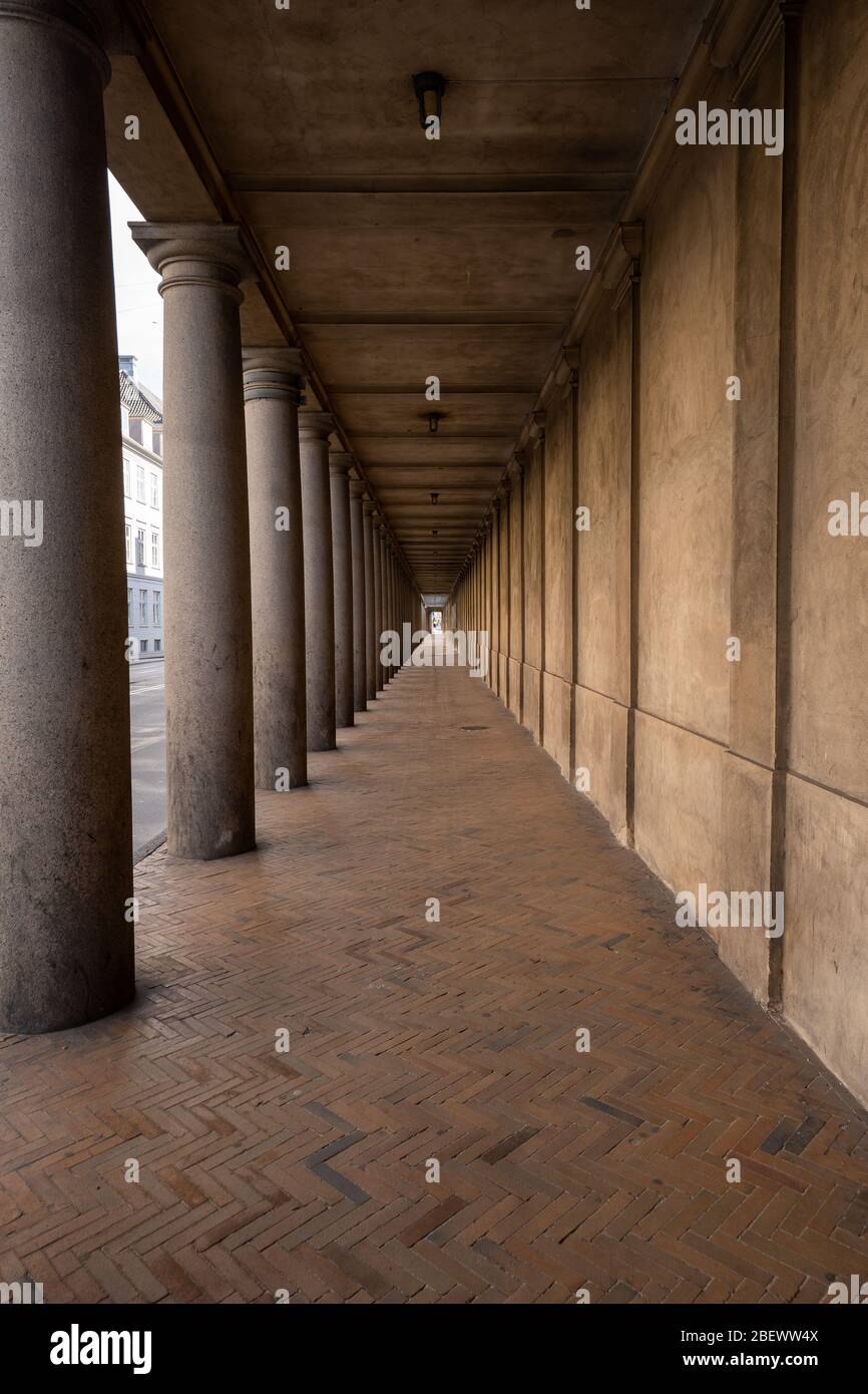 Museo Nacional, copenhague, dinamarca, Kolonnade con 28 pilas Foto de stock