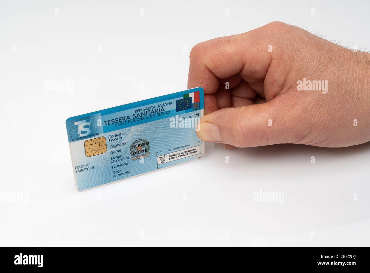 La tarjeta del seguro médico nacional italiano Fotografía de stock - Alamy