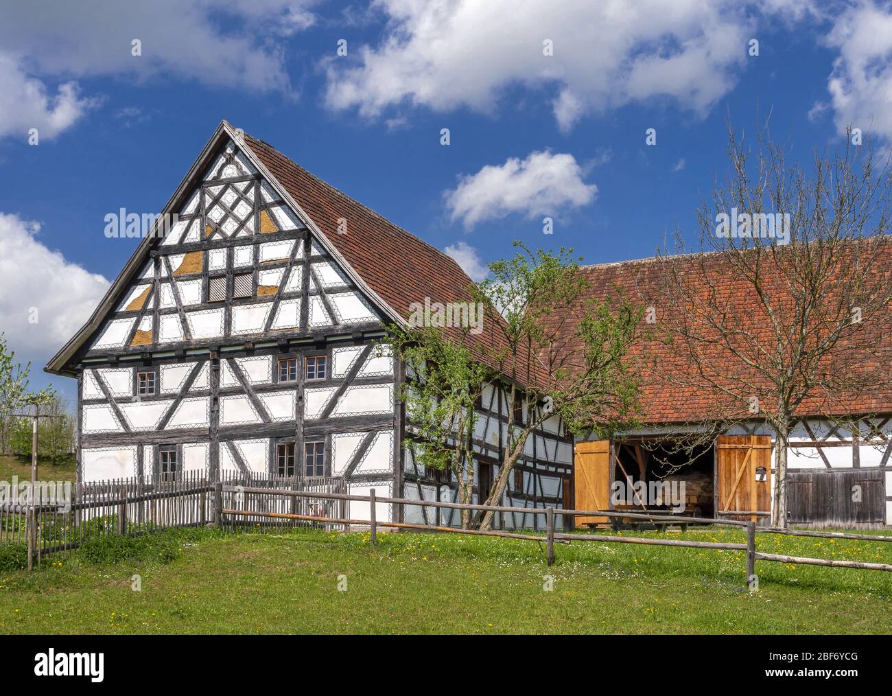 Museo de la Granja de Swabian, Illerbeuren, Alemania, Baviera, Swabia, Allgaeu Foto de stock