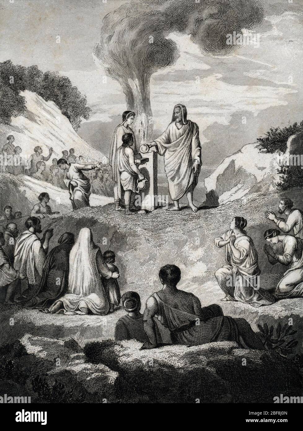 Zoroastrisme - mazdeisme : le culte du feu a l'epoque de la perse achemenide, 539-331 vanavant JC (Zoroastrismo - Mazdayasna : celebración del fuego en el Foto de stock