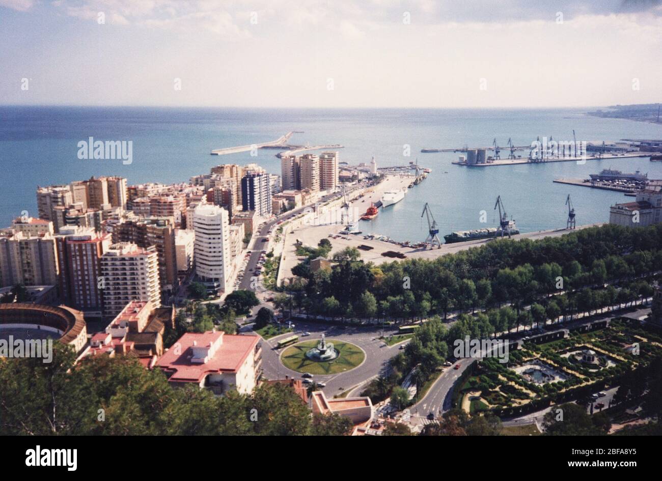 Málaga, Andalucía, España. Foto escaneada tomada en 2000. Foto de stock